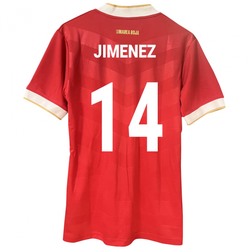 Niño Camiseta Panamá Juan Jiménez #14 Rojo 1ª Equipación 24-26 La Camisa