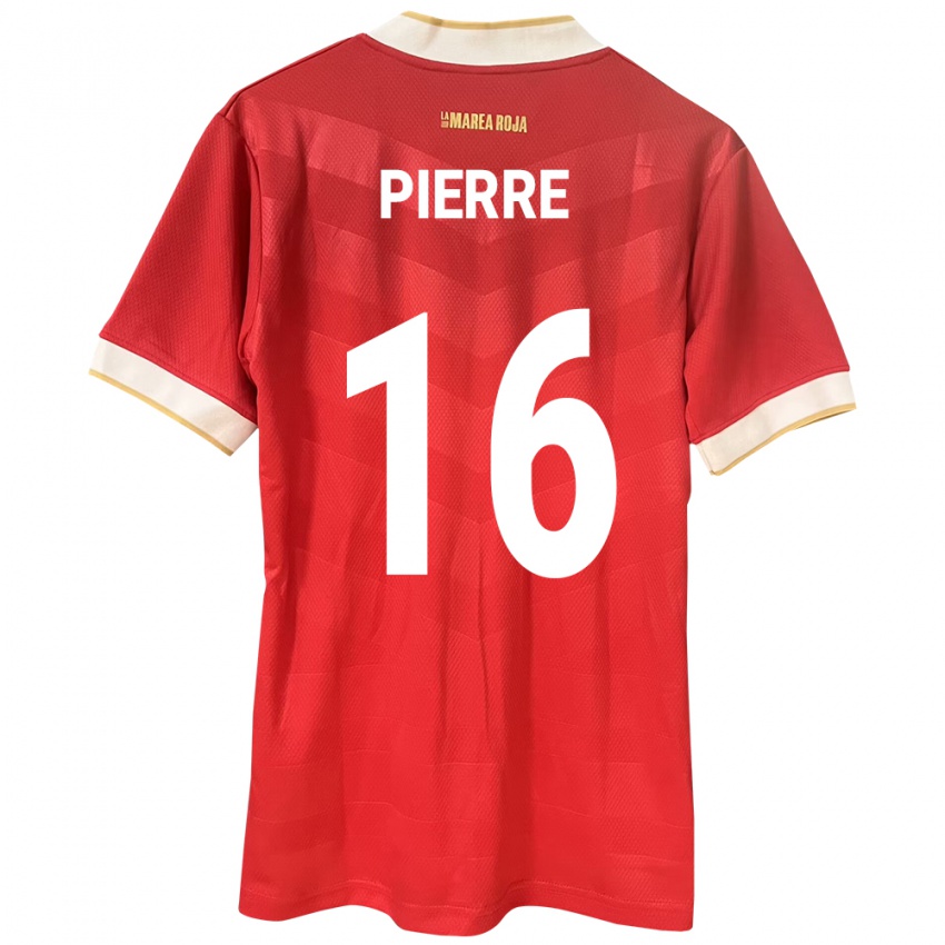 Niño Camiseta Panamá Jael Pierre #16 Rojo 1ª Equipación 24-26 La Camisa