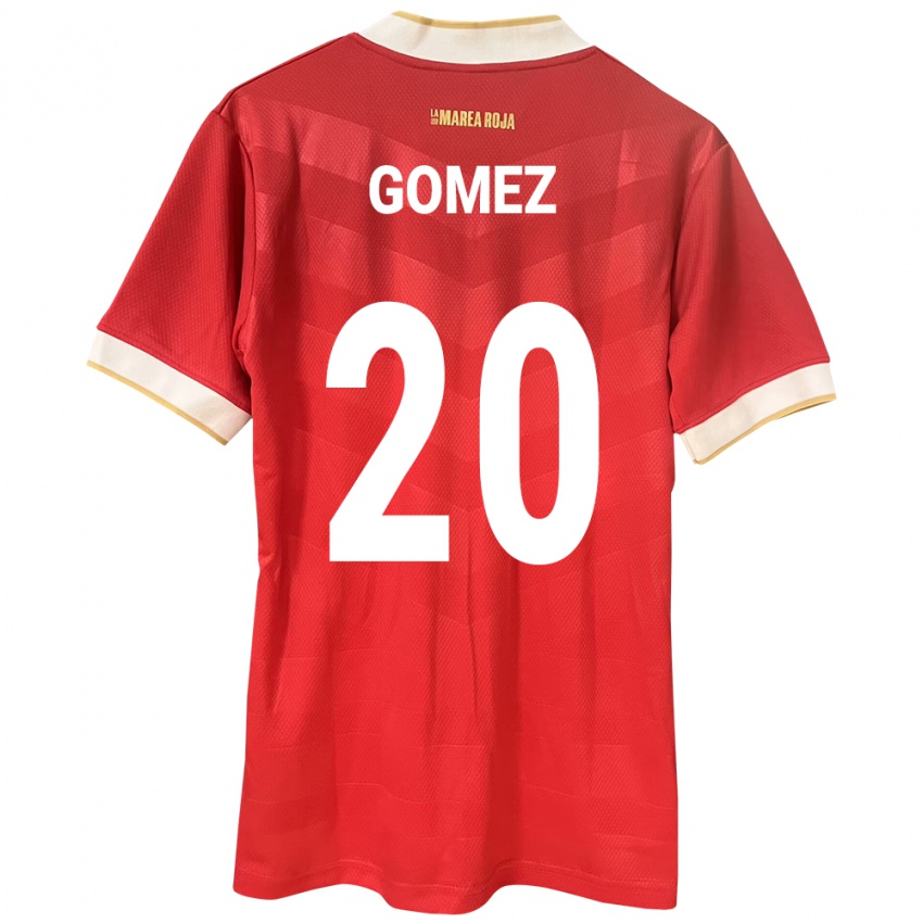 Niño Camiseta Panamá Ernesto Gómez #20 Rojo 1ª Equipación 24-26 La Camisa