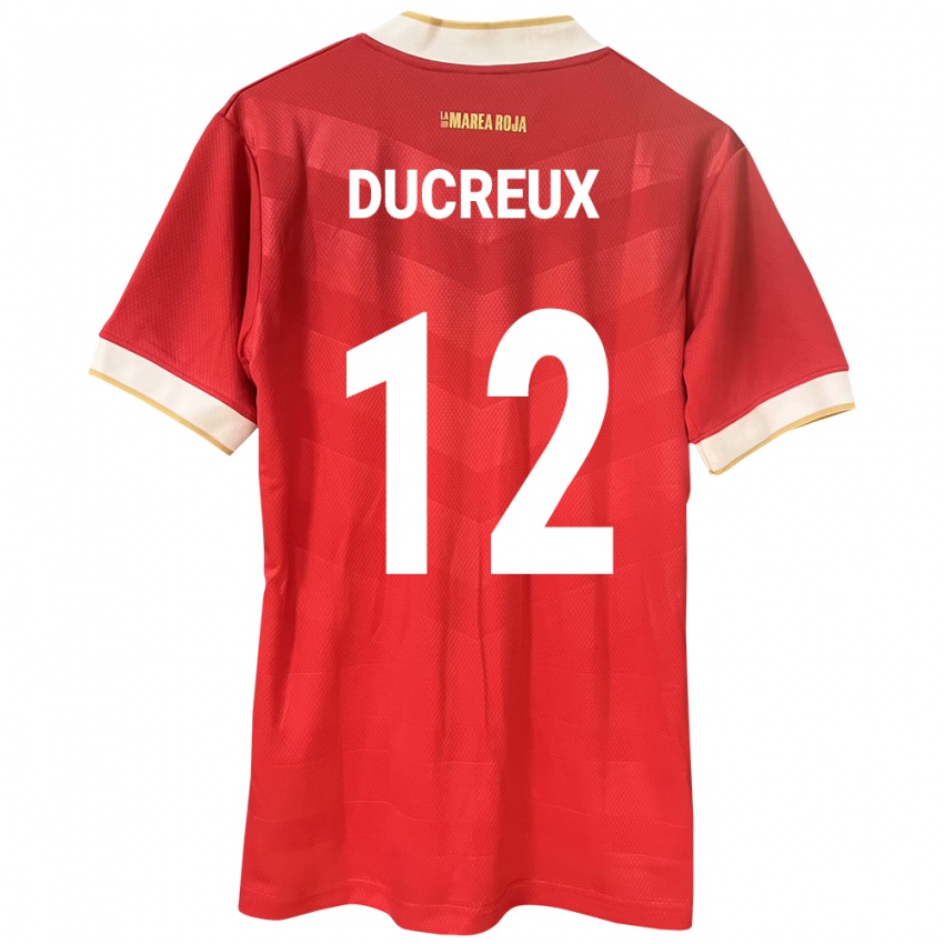 Niño Camiseta Panamá Nadia Ducreux #12 Rojo 1ª Equipación 24-26 La Camisa