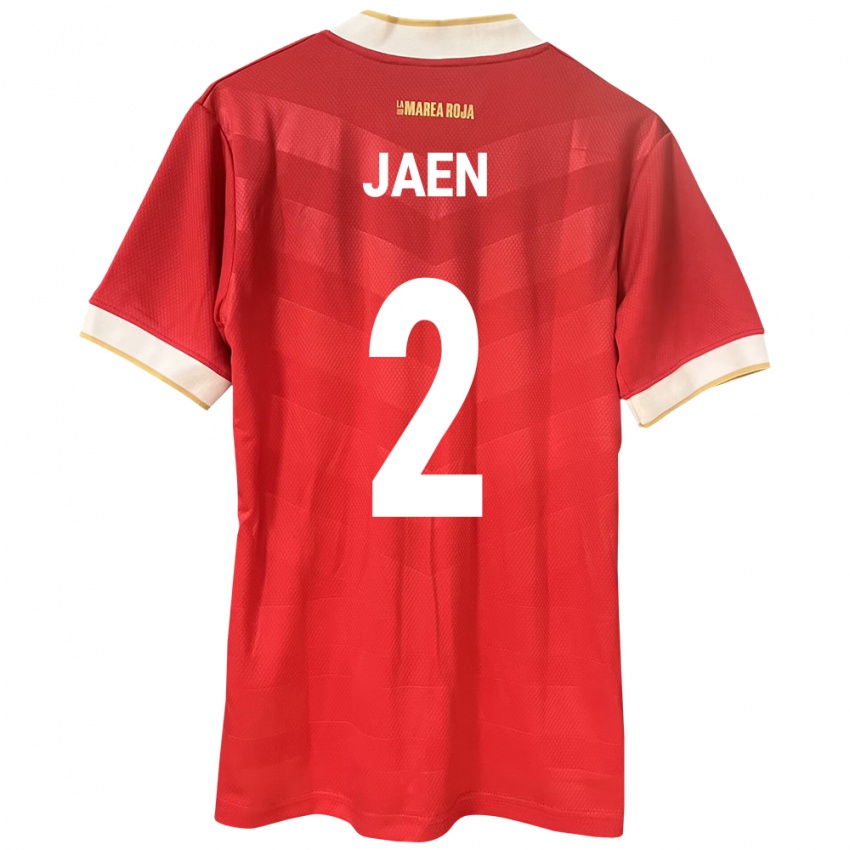 Niño Camiseta Panamá Hilary Jaén #2 Rojo 1ª Equipación 24-26 La Camisa