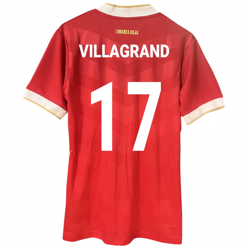 Niño Camiseta Panamá Gabriela Villagrand #17 Rojo 1ª Equipación 24-26 La Camisa