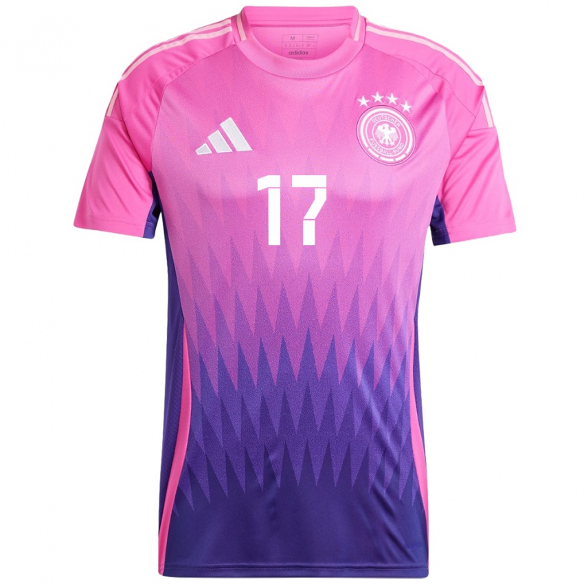 Niño Camiseta Alemania Florian Neuhaus #17 Rosado Morado 2ª Equipación 24-26 La Camisa