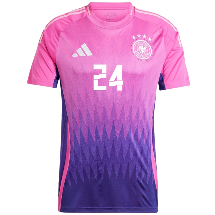 Niño Camiseta Alemania Sjoeke Nusken #24 Rosado Morado 2ª Equipación 24-26 La Camisa