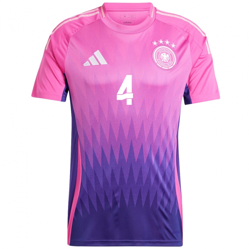 Niño Camiseta Alemania Leonie Maier #4 Rosado Morado 2ª Equipación 24-26 La Camisa