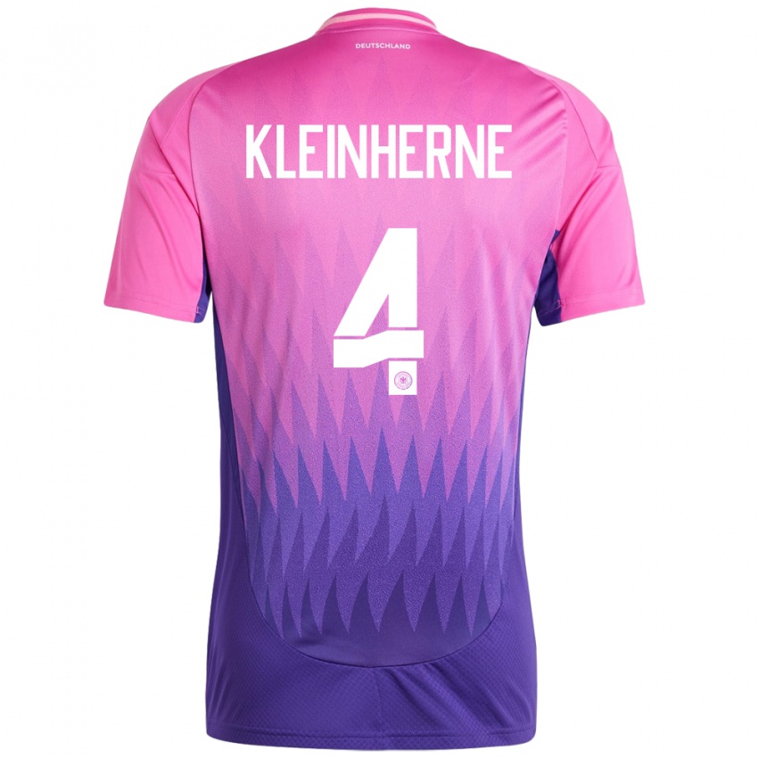 Niño Camiseta Alemania Sophia Kleinherne #4 Rosado Morado 2ª Equipación 24-26 La Camisa