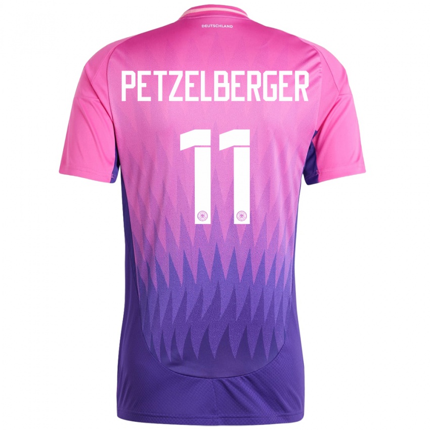 Niño Camiseta Alemania Ramona Petzelberger #11 Rosado Morado 2ª Equipación 24-26 La Camisa