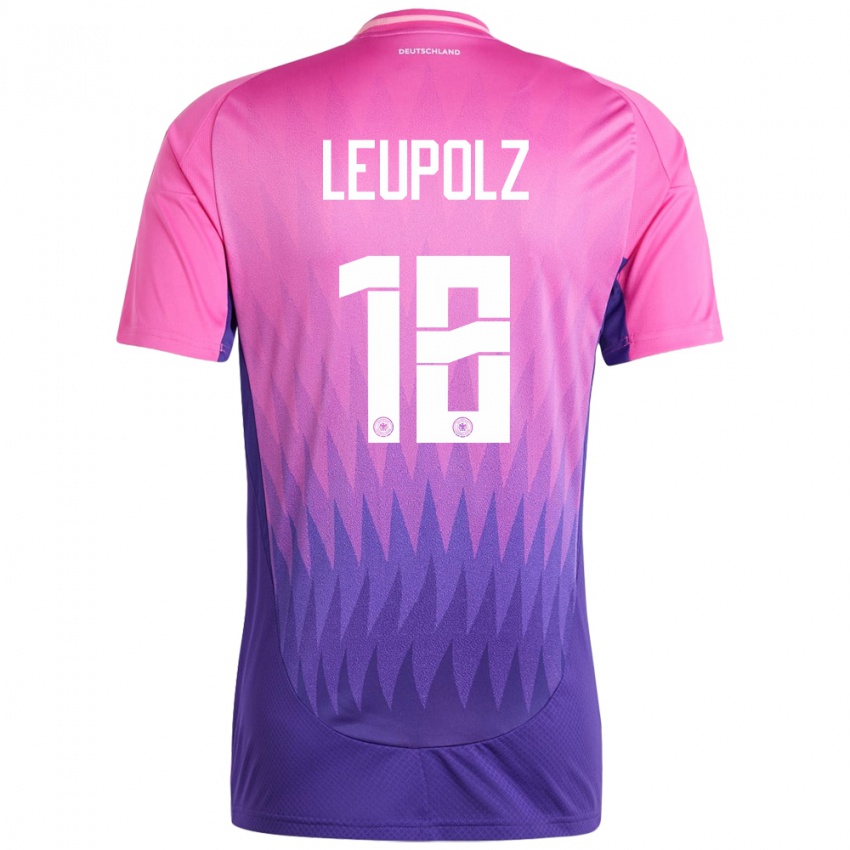 Niño Camiseta Alemania Melanie Leupolz #18 Rosado Morado 2ª Equipación 24-26 La Camisa