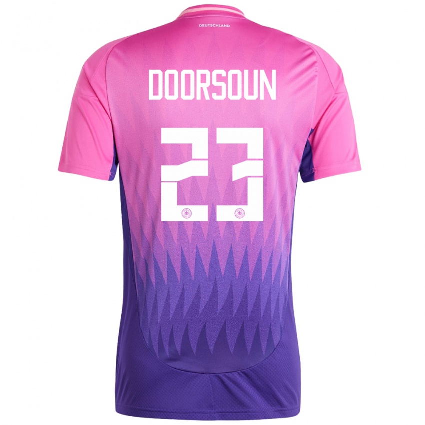 Niño Camiseta Alemania Sara Doorsoun #23 Rosado Morado 2ª Equipación 24-26 La Camisa