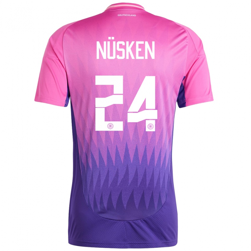 Niño Camiseta Alemania Sjoeke Nusken #24 Rosado Morado 2ª Equipación 24-26 La Camisa