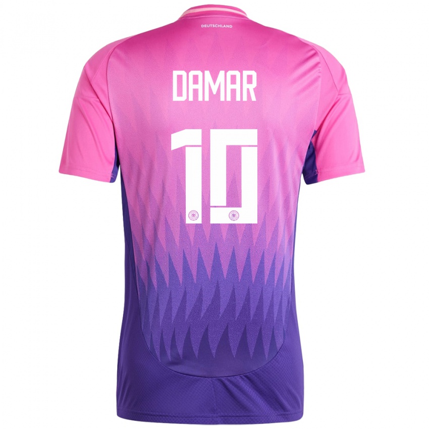 Niño Camiseta Alemania Muhammed Damar #10 Rosado Morado 2ª Equipación 24-26 La Camisa