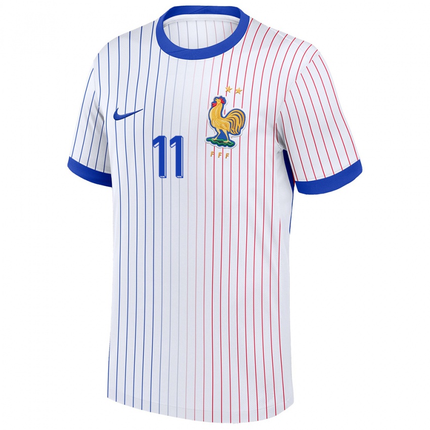 Niño Camiseta Francia Ousmane Dembele #11 Blanco 2ª Equipación 24-26 La Camisa