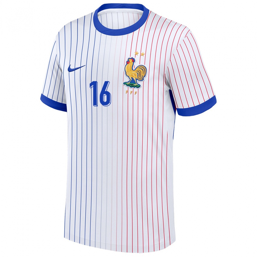 Niño Camiseta Francia Yahia Fofana #16 Blanco 2ª Equipación 24-26 La Camisa