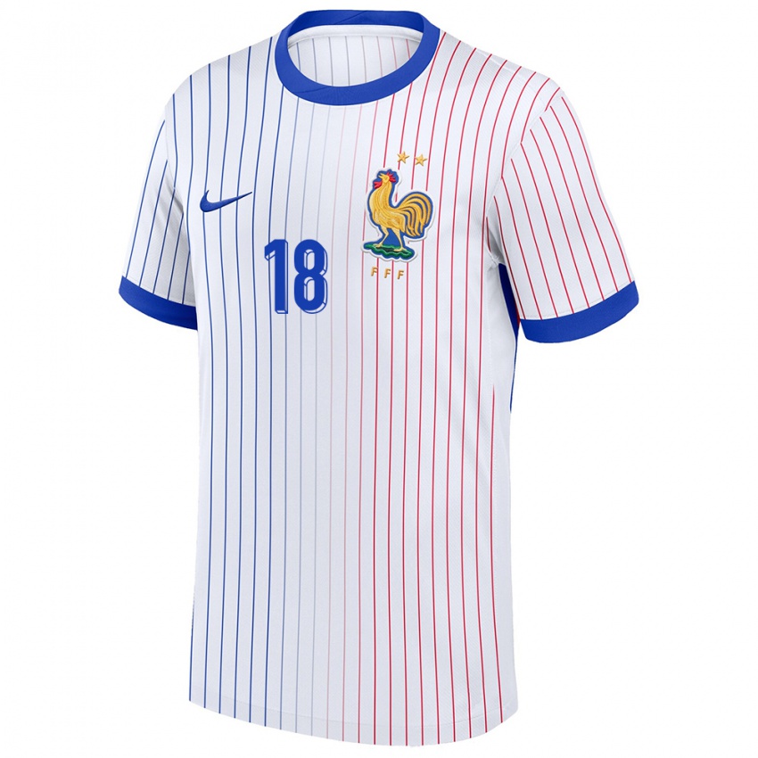 Niño Camiseta Francia Benoit Badiashile #18 Blanco 2ª Equipación 24-26 La Camisa