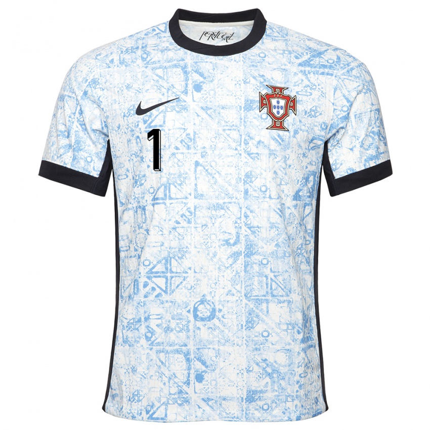 Niño Camiseta Portugal Celton Biai #1 Crema Azul 2ª Equipación 24-26 La Camisa