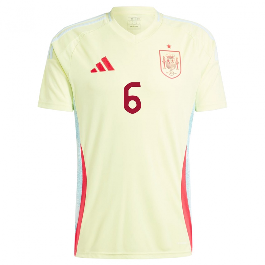 Niño Camiseta España Maitane Lopez #6 Amarillo 2ª Equipación 24-26 La Camisa