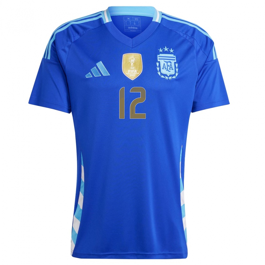 Niño Camiseta Argentina Valentino Quintero #12 Azul 2ª Equipación 24-26 La Camisa