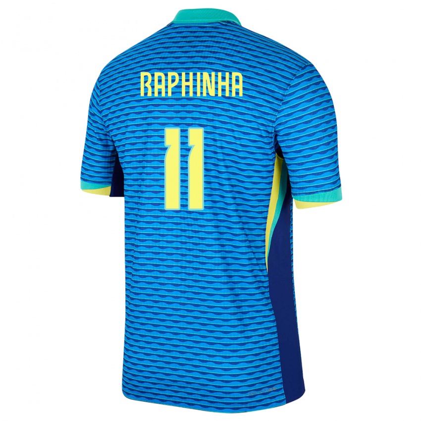 Niño Camiseta Brasil Raphinha #11 Azul 2ª Equipación 24-26 La Camisa