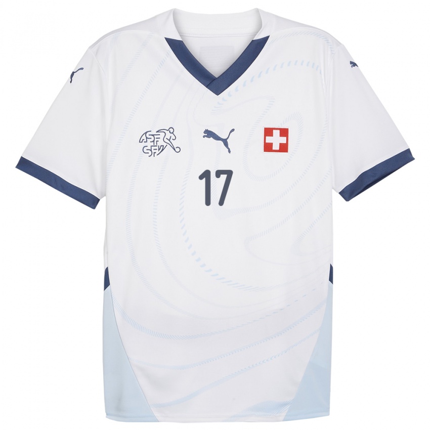 Niño Camiseta Suiza Ruben Vargas #17 Blanco 2ª Equipación 24-26 La Camisa