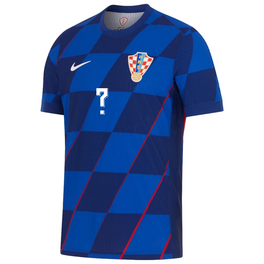 Niño Camiseta Croacia Su Nombre #0 Azul 2ª Equipación 24-26 La Camisa