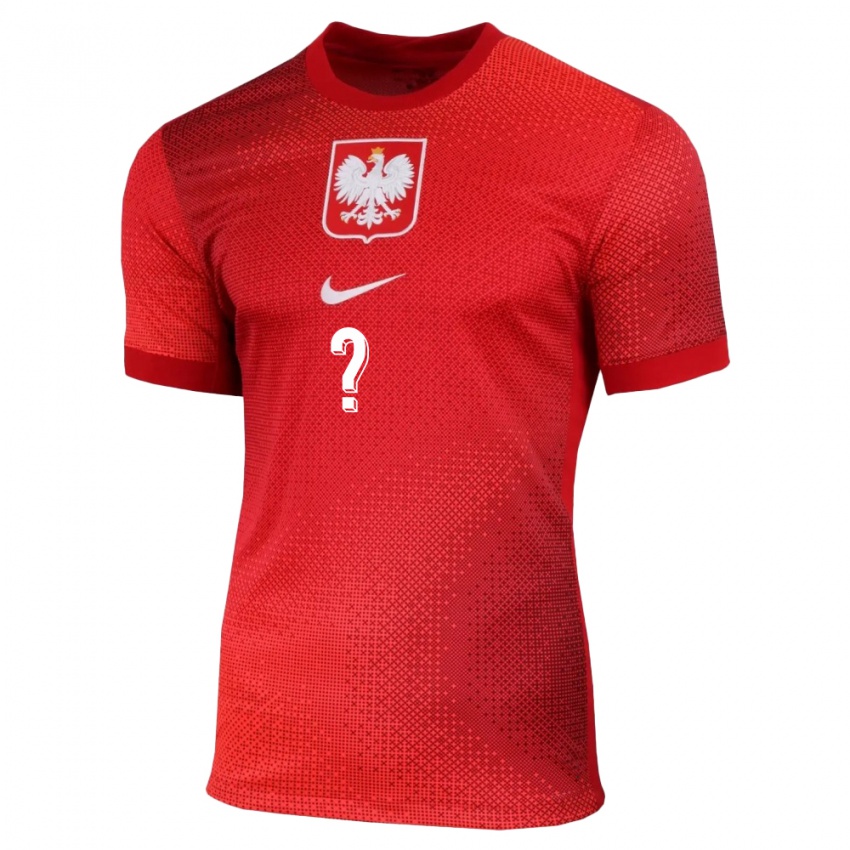 Niño Camiseta Polonia Su Nombre #0 Rojo 2ª Equipación 24-26 La Camisa