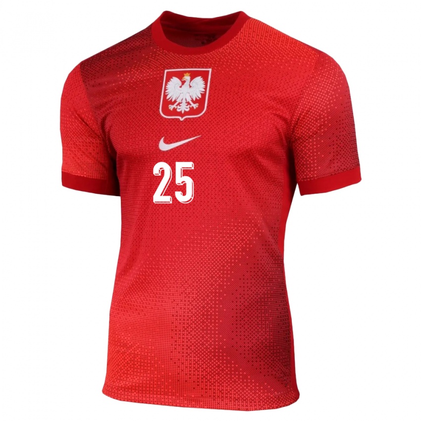 Niño Camiseta Polonia Michal Skoras #25 Rojo 2ª Equipación 24-26 La Camisa