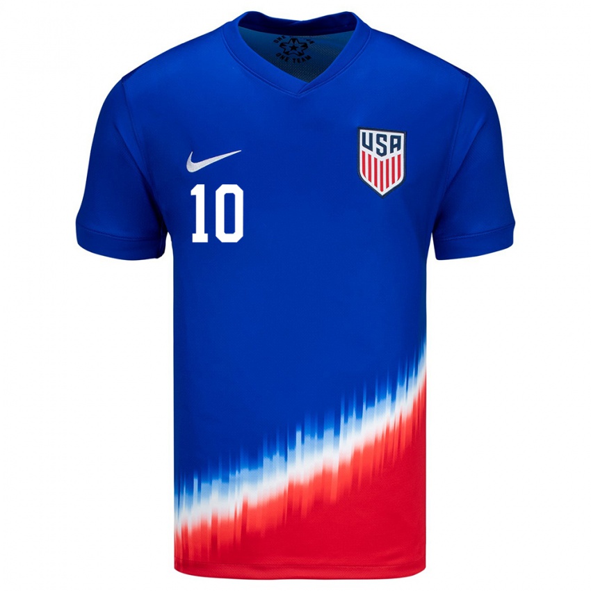 Niño Camiseta Estados Unidos Lindsey Horan #10 Azul 2ª Equipación 24-26 La Camisa