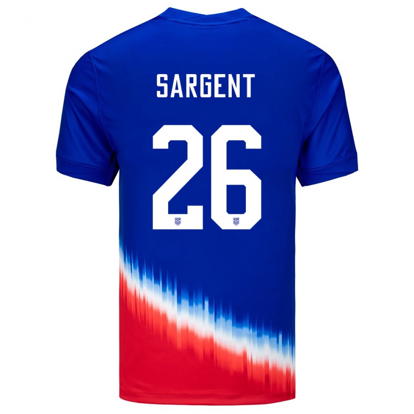 Niño Camiseta Estados Unidos Josh Sargent #26 Azul 2ª Equipación 24-26 La Camisa