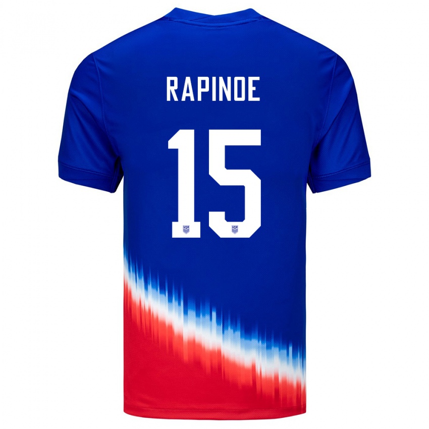 Niño Camiseta Estados Unidos Megan Rapinoe #15 Azul 2ª Equipación 24-26 La Camisa