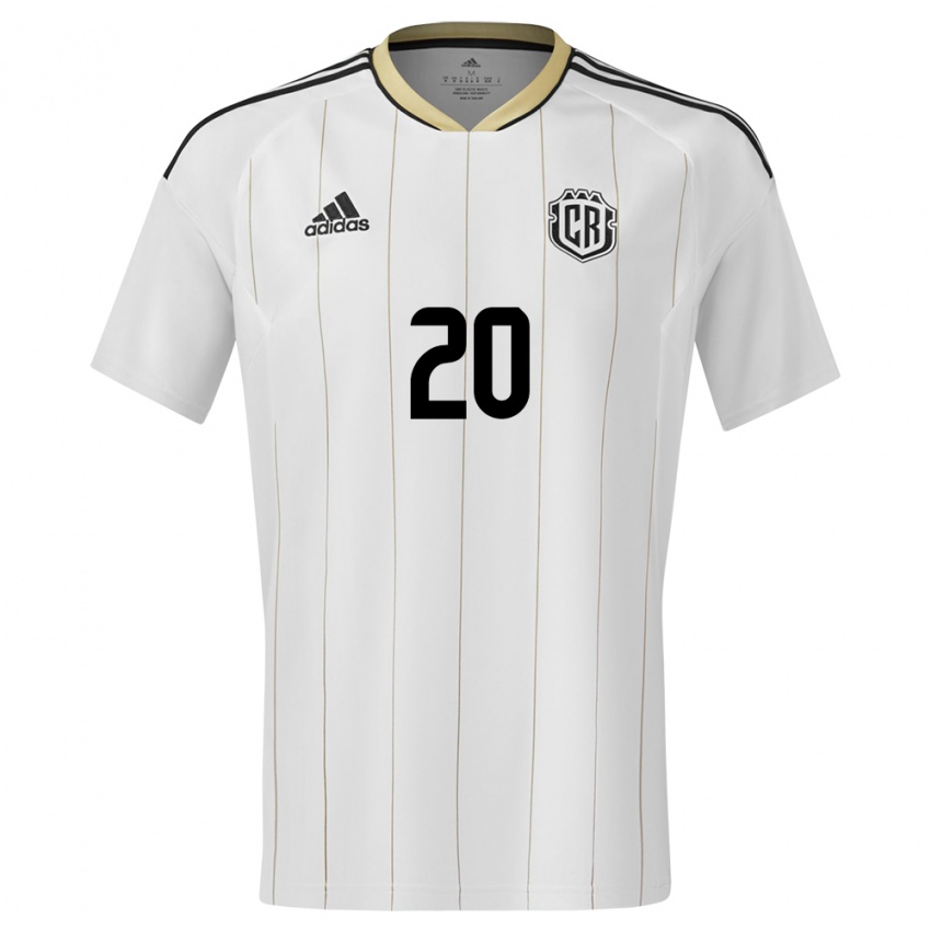 Niño Camiseta Costa Rica Enyel Escoe #20 Blanco 2ª Equipación 24-26 La Camisa