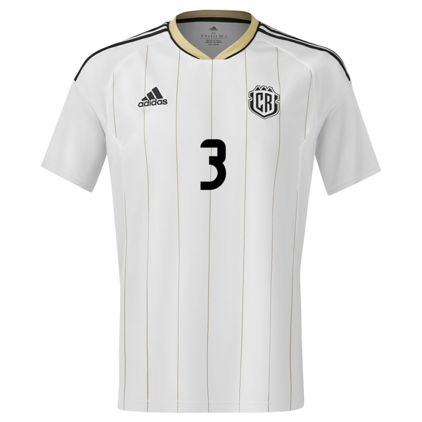 Niño Camiseta Costa Rica Maria Coto #3 Blanco 2ª Equipación 24-26 La Camisa