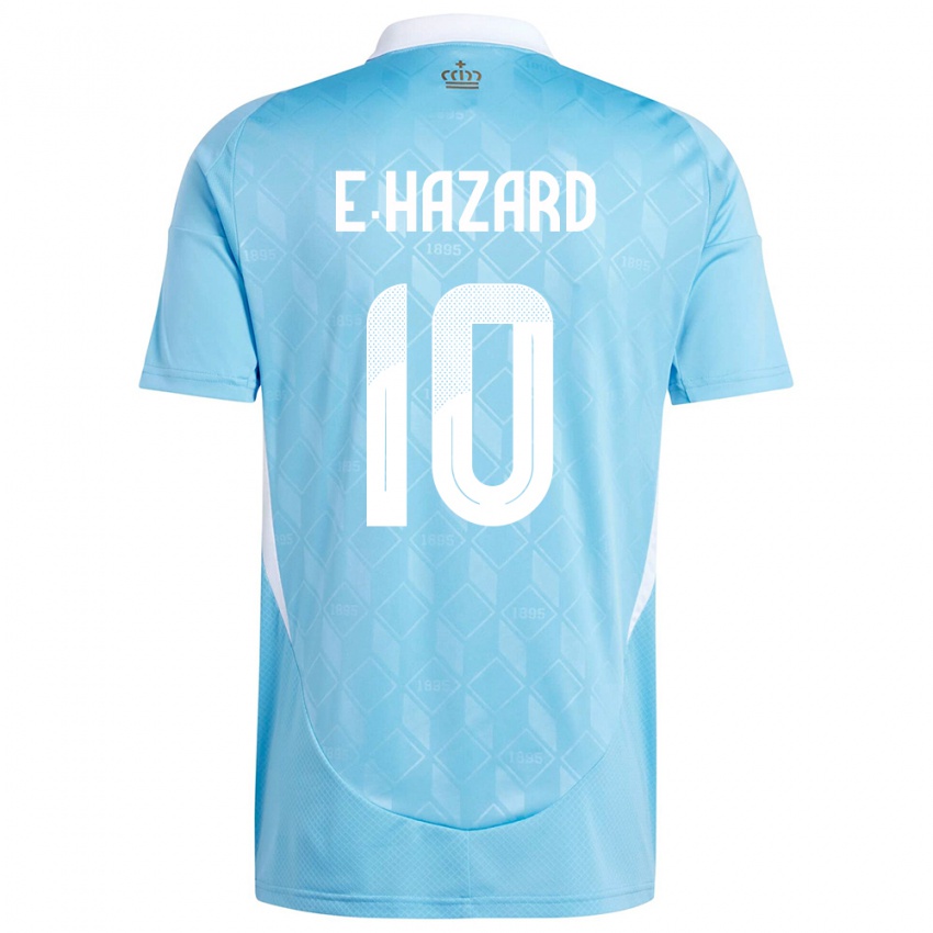 Niño Camiseta Bélgica Eden Hazard #10 Azul 2ª Equipación 24-26 La Camisa