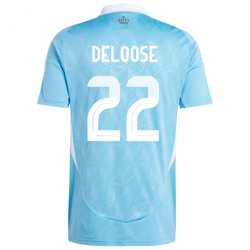 Niño Camiseta Bélgica Laura Deloose #22 Azul 2ª Equipación 24-26 La Camisa