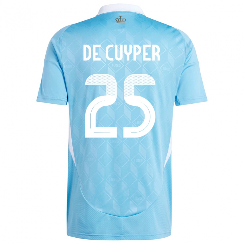 Niño Camiseta Bélgica Maxim De Cuyper #25 Azul 2ª Equipación 24-26 La Camisa