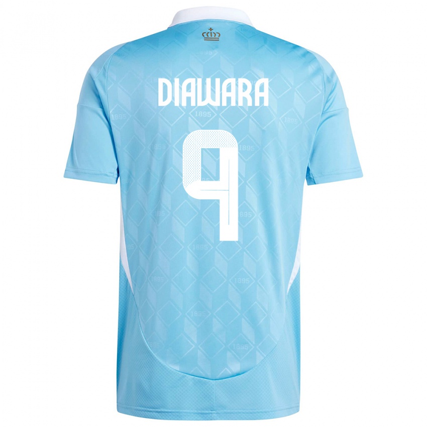 Niño Camiseta Bélgica Sekou Diawara #9 Azul 2ª Equipación 24-26 La Camisa