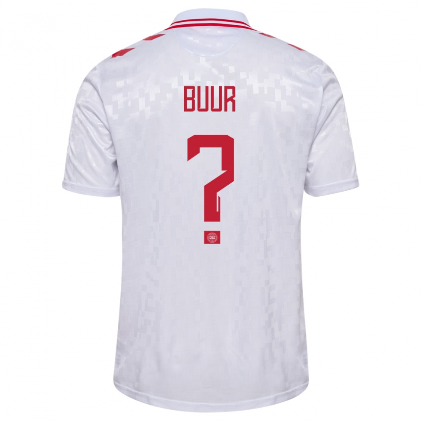 Niño Camiseta Dinamarca Oscar Buur #0 Blanco 2ª Equipación 24-26 La Camisa