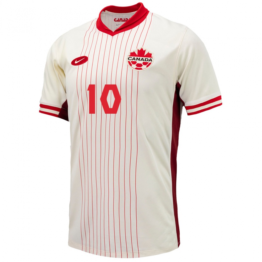 Niño Camiseta Canadá Matthew Catavolo #10 Blanco 2ª Equipación 24-26 La Camisa