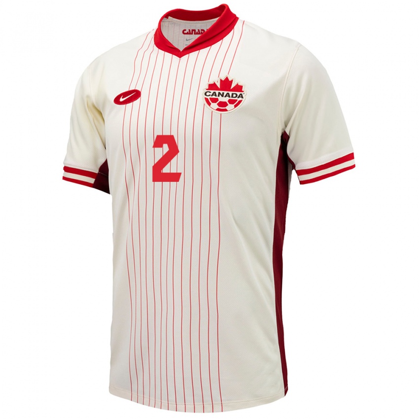 Niño Camiseta Canadá Allysha Chapman #2 Blanco 2ª Equipación 24-26 La Camisa