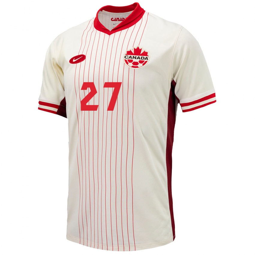 Niño Camiseta Canadá Sura Yekka #27 Blanco 2ª Equipación 24-26 La Camisa