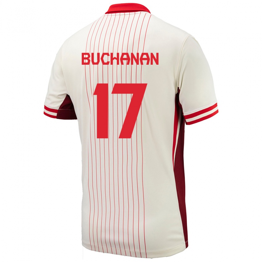 Niño Camiseta Canadá Tajon Buchanan #17 Blanco 2ª Equipación 24-26 La Camisa