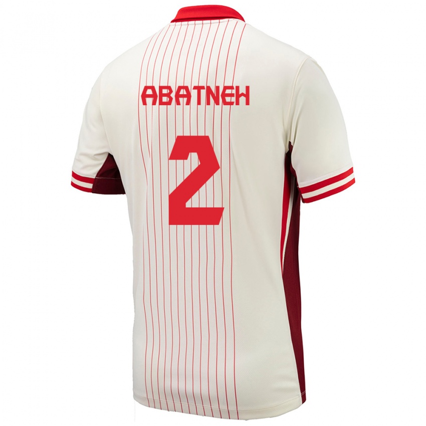 Niño Camiseta Canadá Noah Abatneh #2 Blanco 2ª Equipación 24-26 La Camisa