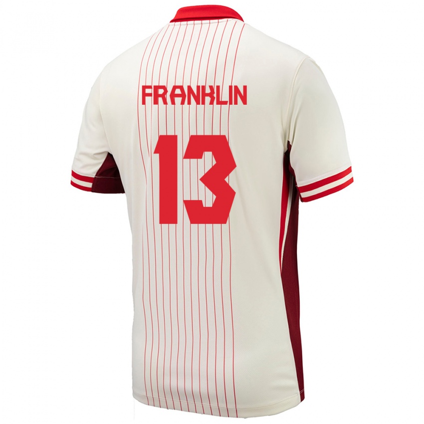 Niño Camiseta Canadá Kobe Franklin #13 Blanco 2ª Equipación 24-26 La Camisa