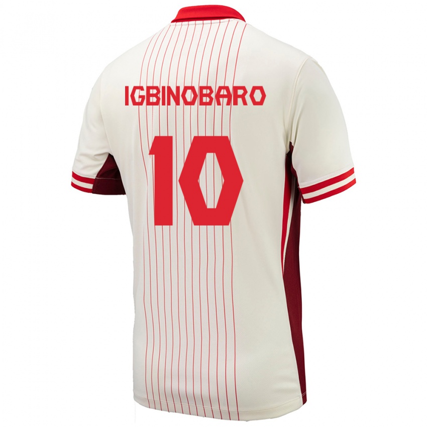 Niño Camiseta Canadá Philip Igbinobaro #10 Blanco 2ª Equipación 24-26 La Camisa