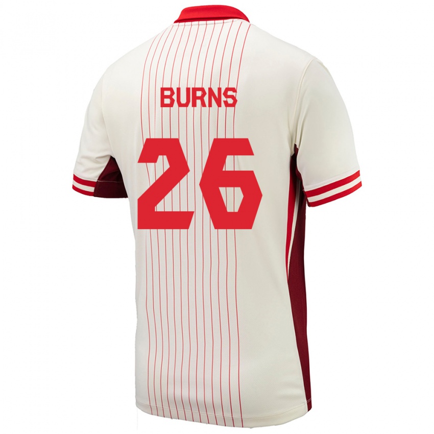 Niño Camiseta Canadá Zoe Burns #26 Blanco 2ª Equipación 24-26 La Camisa