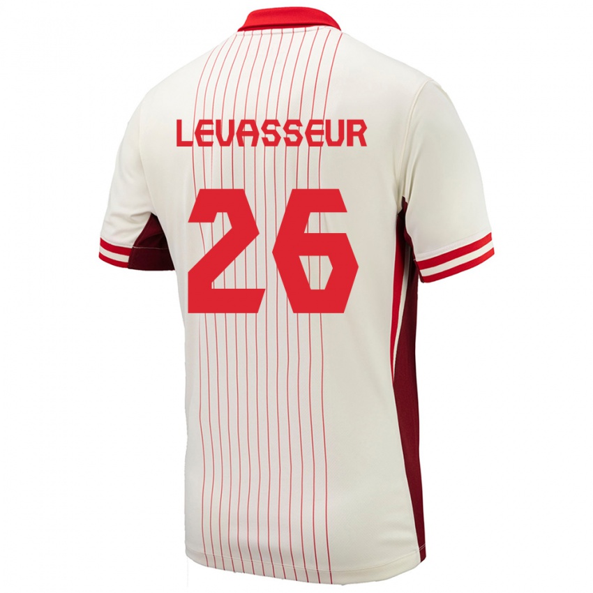 Niño Camiseta Canadá Marie Levasseur #26 Blanco 2ª Equipación 24-26 La Camisa