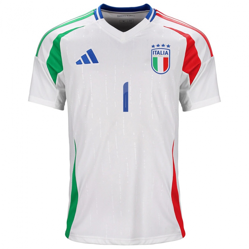 Niño Camiseta Italia Gianluigi Donnarumma #1 Blanco 2ª Equipación 24-26 La Camisa