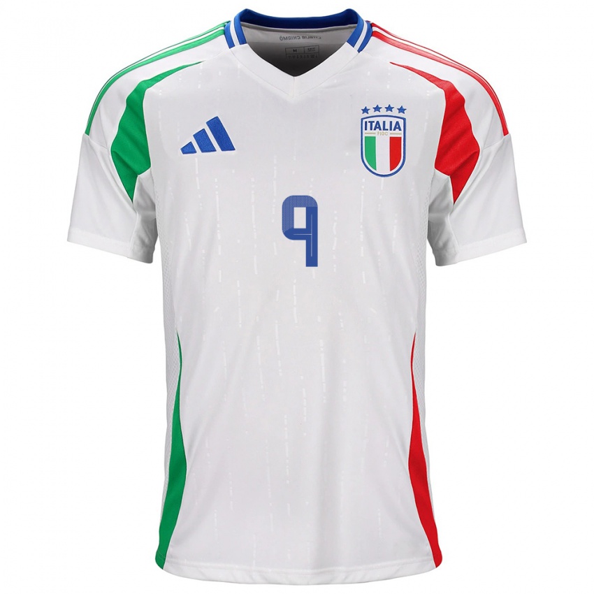 Niño Camiseta Italia Patrizia Panico #9 Blanco 2ª Equipación 24-26 La Camisa