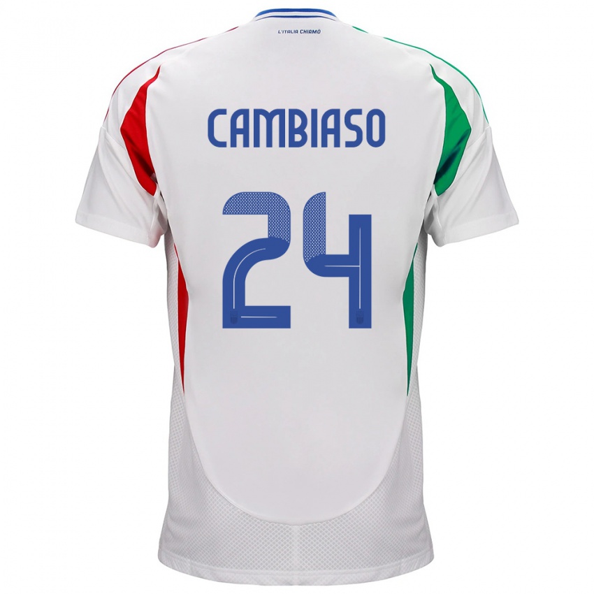 Niño Camiseta Italia Andrea Cambiaso #24 Blanco 2ª Equipación 24-26 La Camisa