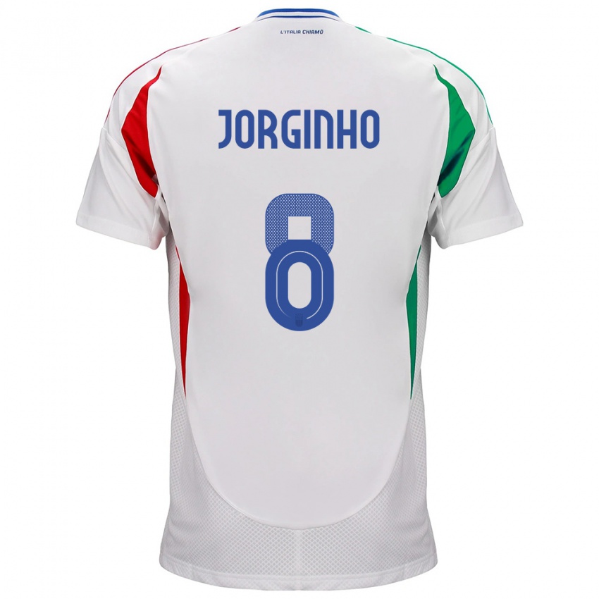 Niño Camiseta Italia Jorginho #8 Blanco 2ª Equipación 24-26 La Camisa
