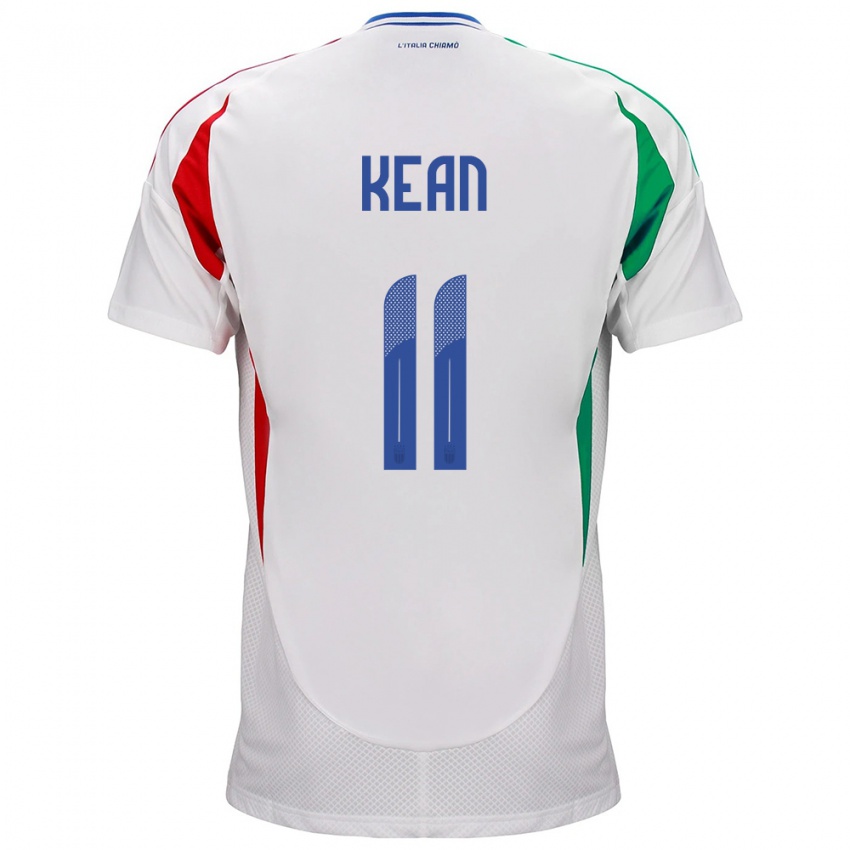 Niño Camiseta Italia Moise Kean #11 Blanco 2ª Equipación 24-26 La Camisa